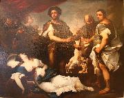 Luca  Giordano La mort de Lucrece oil painting